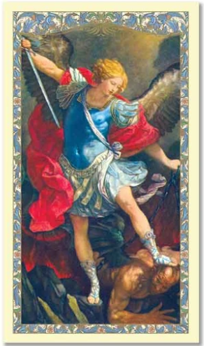 Novena Prayer to Saint Michael Laminated Card
