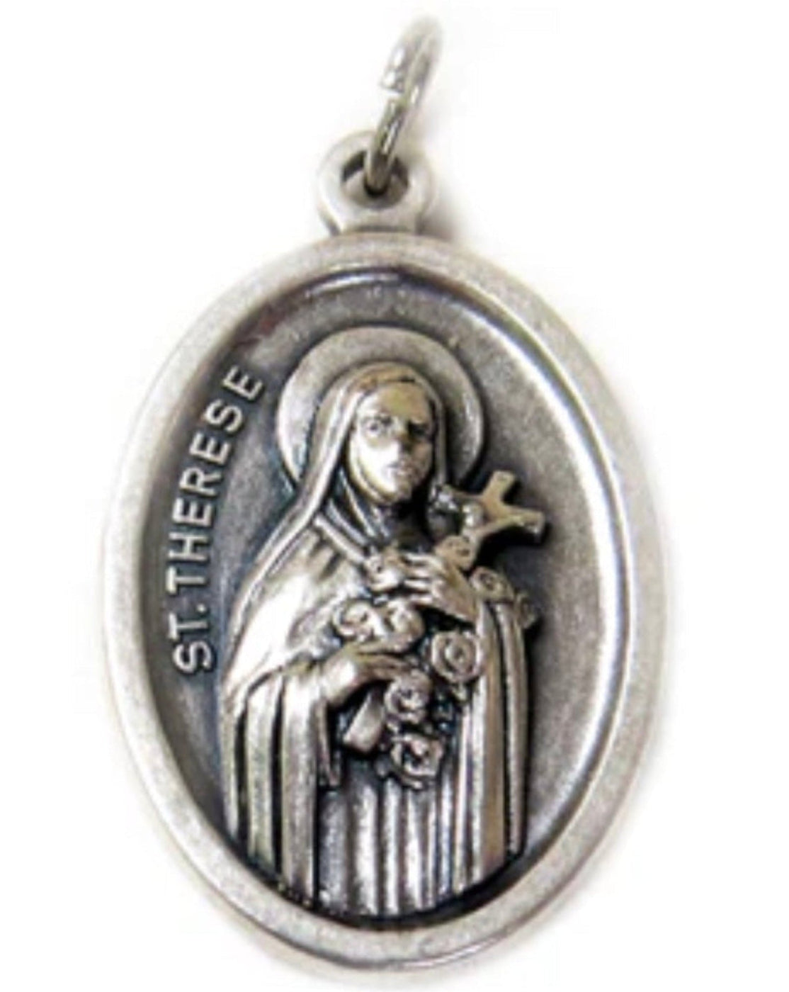 St Theresa Oxidized Medal