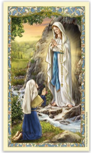Prayer to Our Lady of Lourdes Laminated Card
