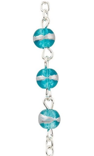Aqua Reflections of Mary Faceted Rosary