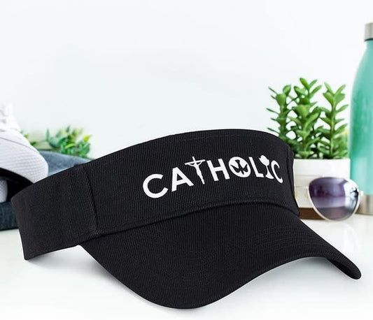 Catholic Black Visor