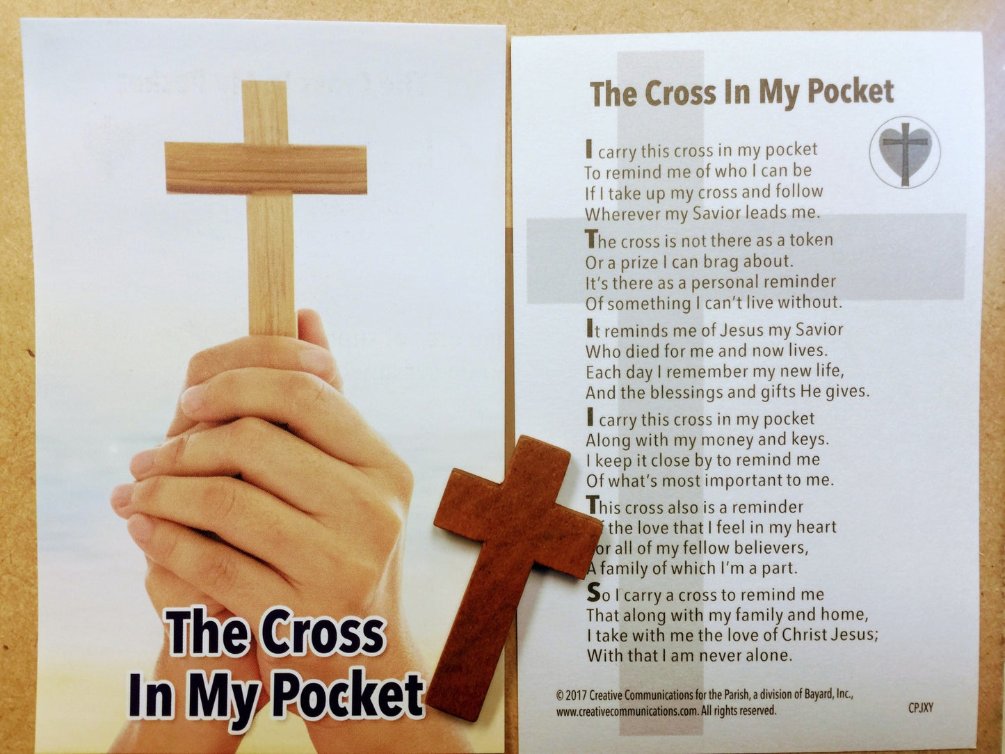 The Cross in My Pocket Cross w/Prayer Card