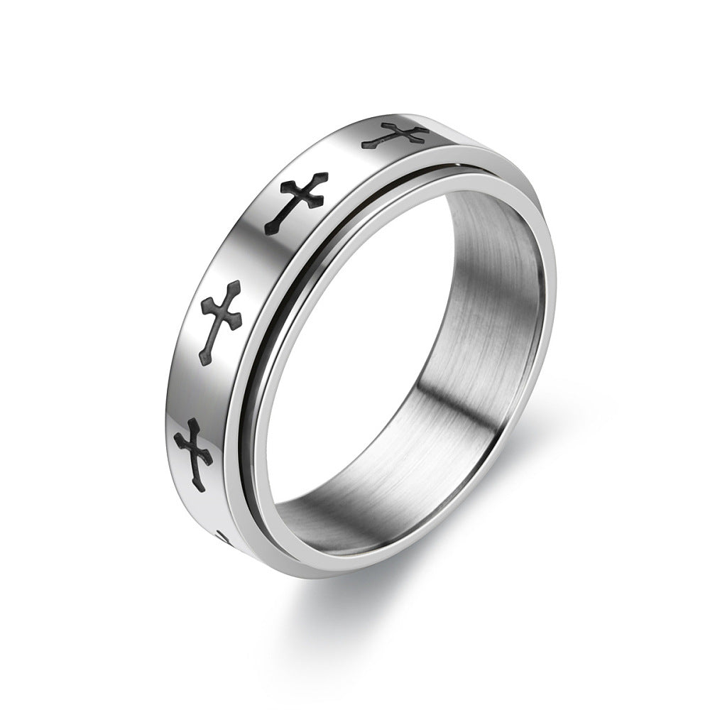 Cross Ring Stainless Steel