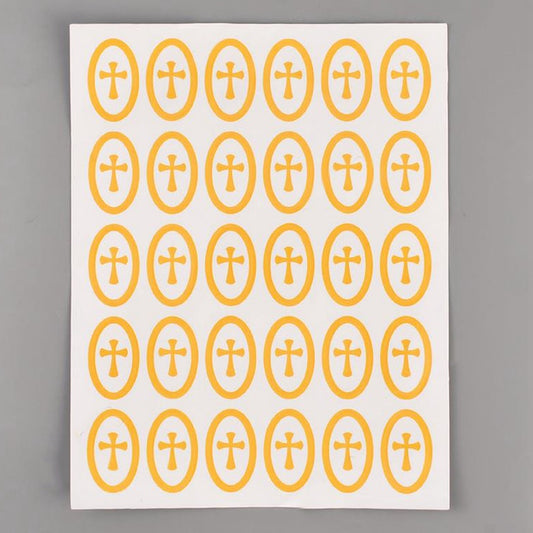 Oval Cross Sticker Sheet