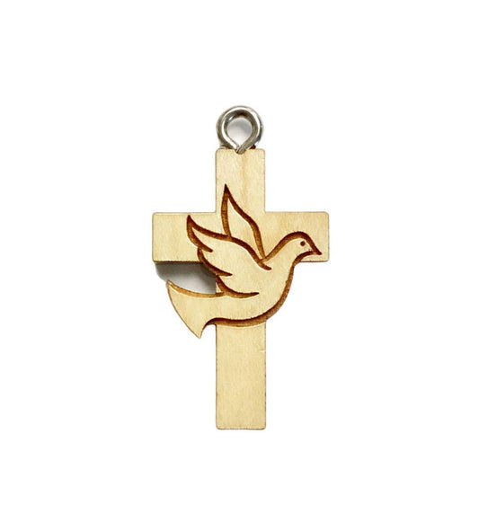 Maple Wood Cross w/Dove