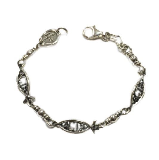 Small ACTS Ichthus Link Sterling Silver Bracelet