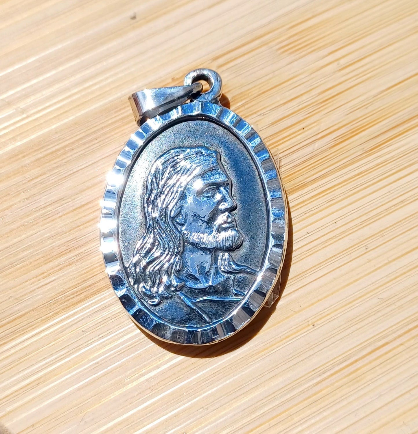 Face of Jesus Sterling Silver Pendant