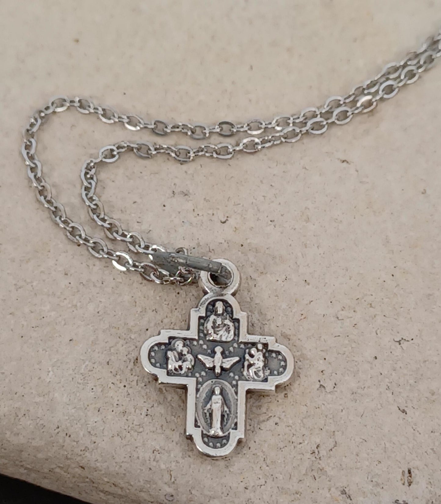 5/8" Four Way Cross Necklace