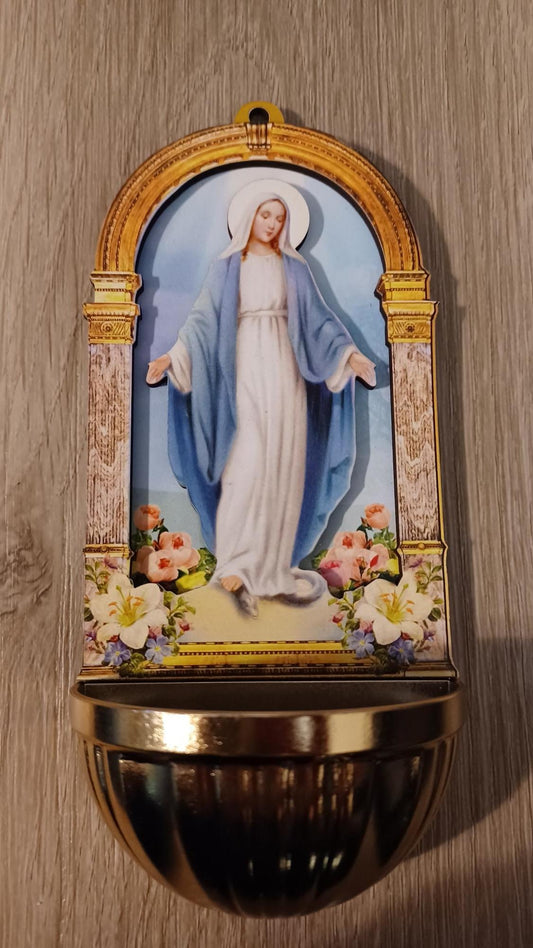 Our Lady of Grace 3D Holy Water Font