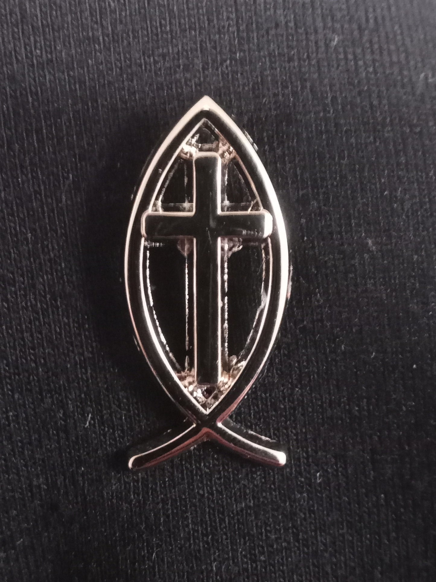 Ichthus Cross Lapel Pin