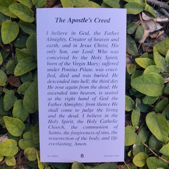 The Apostles' Creed Holy Card