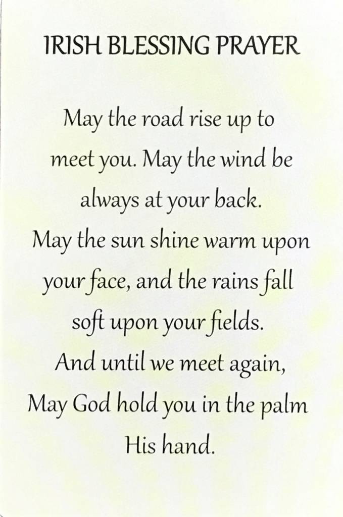 Irish Blessing Wallet Prayer Card