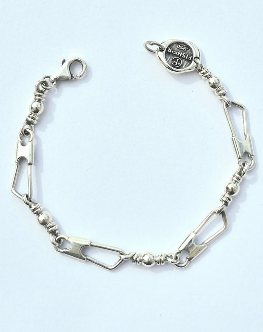 Large Link Original Sterling Silver Bracelet 9.25