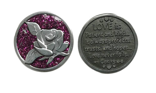 Love is Patient...Sparkle Pocket Token