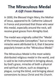Miraculous Medal Holy Card
