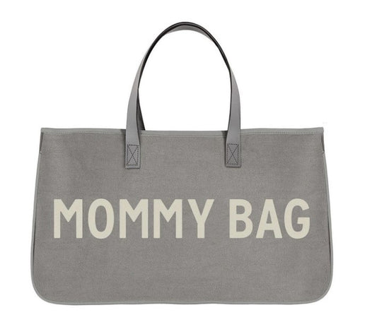 Gray Mommy Tote Bag