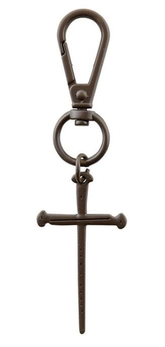 Nail Cross Keychain