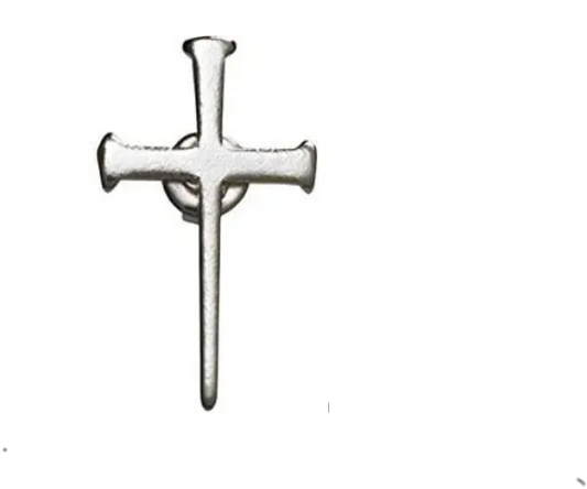 Nail Cross Lapel Pin