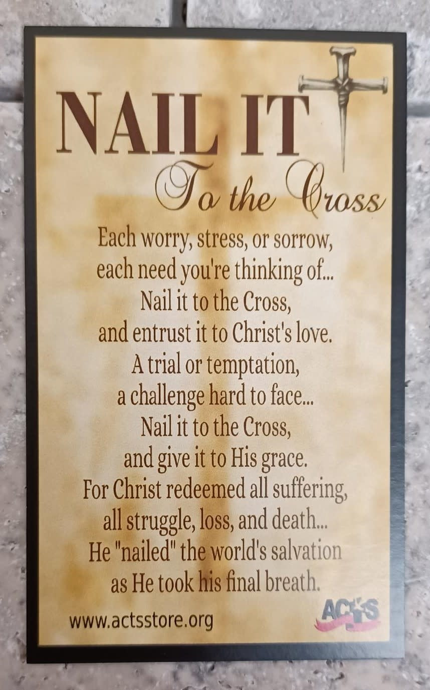 Nail it to the Cross Prayer Card