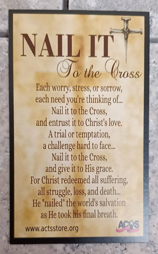 Nail it to the Cross Prayer Card
