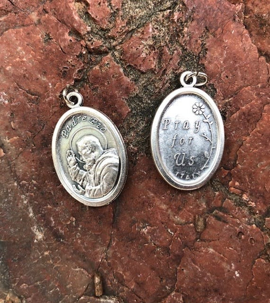 Padre Pio Oxidized Medal