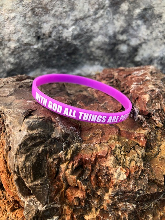 With God All Things Are Possible Silicone Wristband