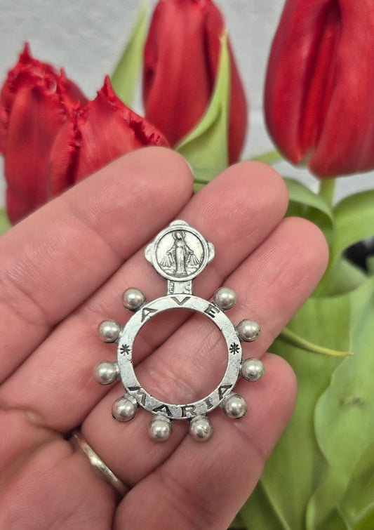 Ave Maria Rosary Ring