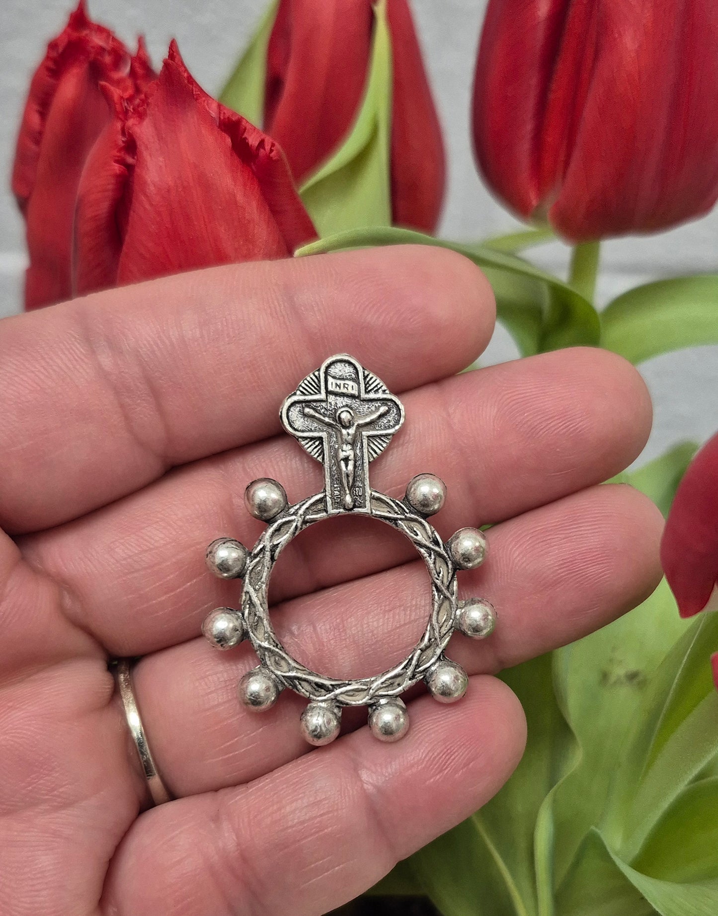 Ave Maria Rosary Ring