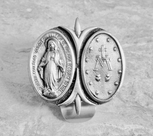 Miraculous Medal Auto Visor Clip