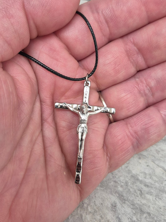 Traditional Crucifix Pendant 1.75"