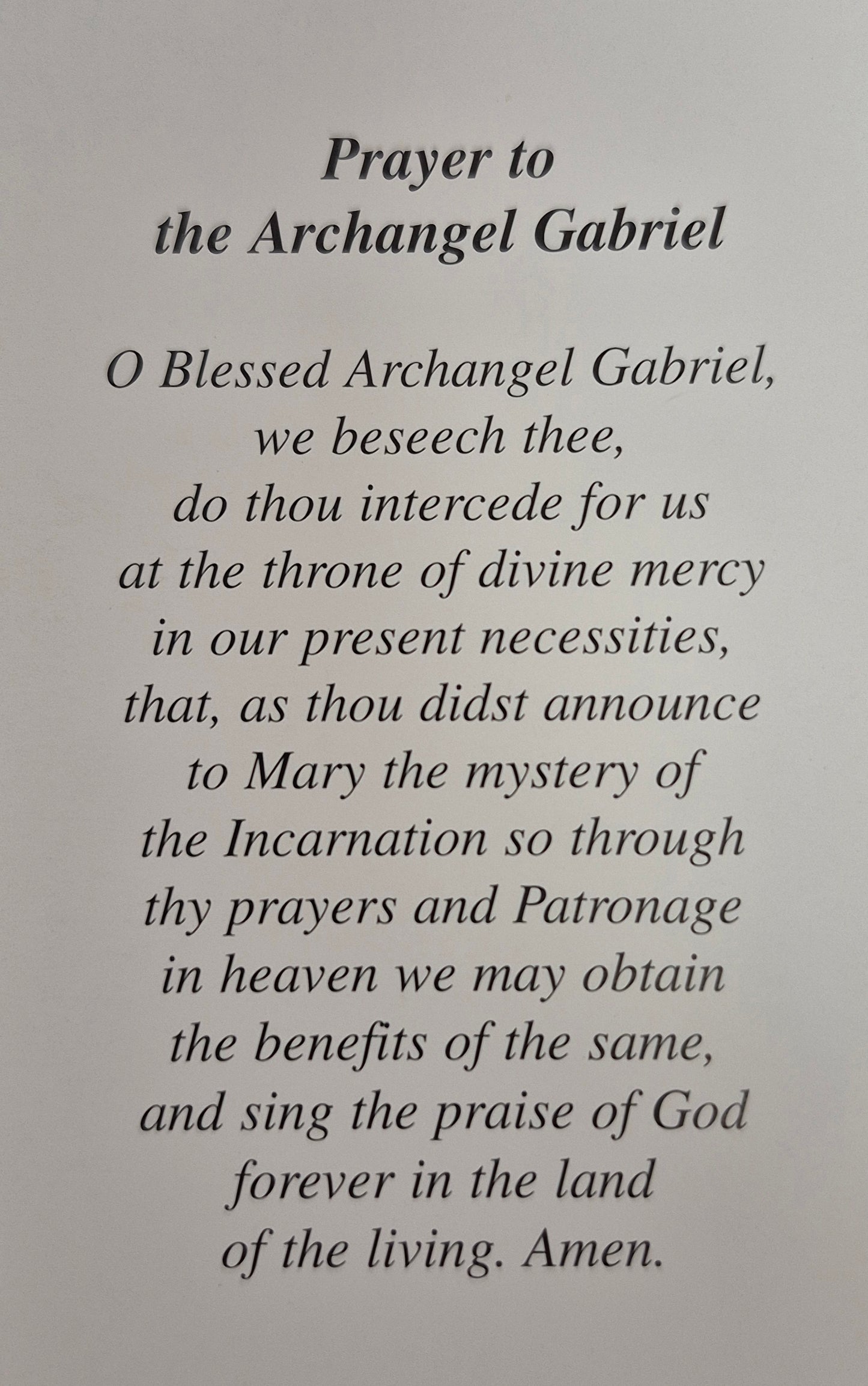 Prayer to the Archangel Gabriel