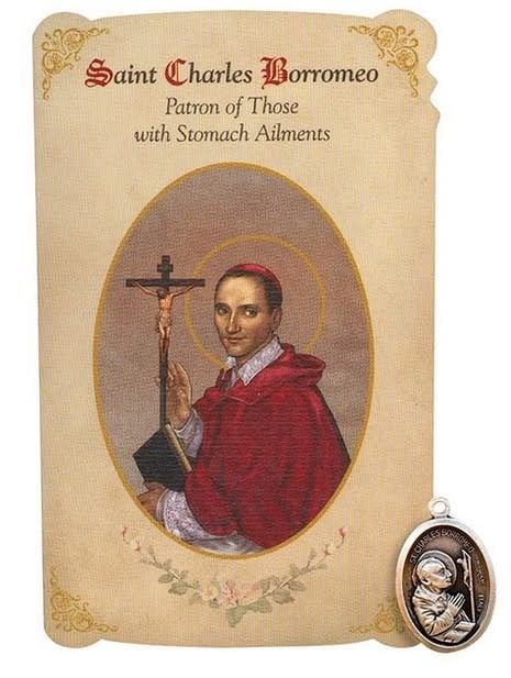 Saint Charles Borromeo Healing Medal Set
