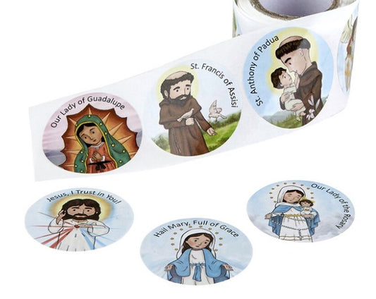 Mini Saints 12 Sticker Roll Assorted