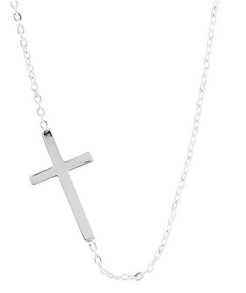 Silver Cross Pendant Necklace