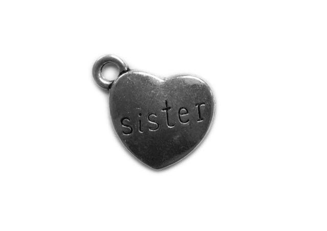 Sister at Heart Metal Charm