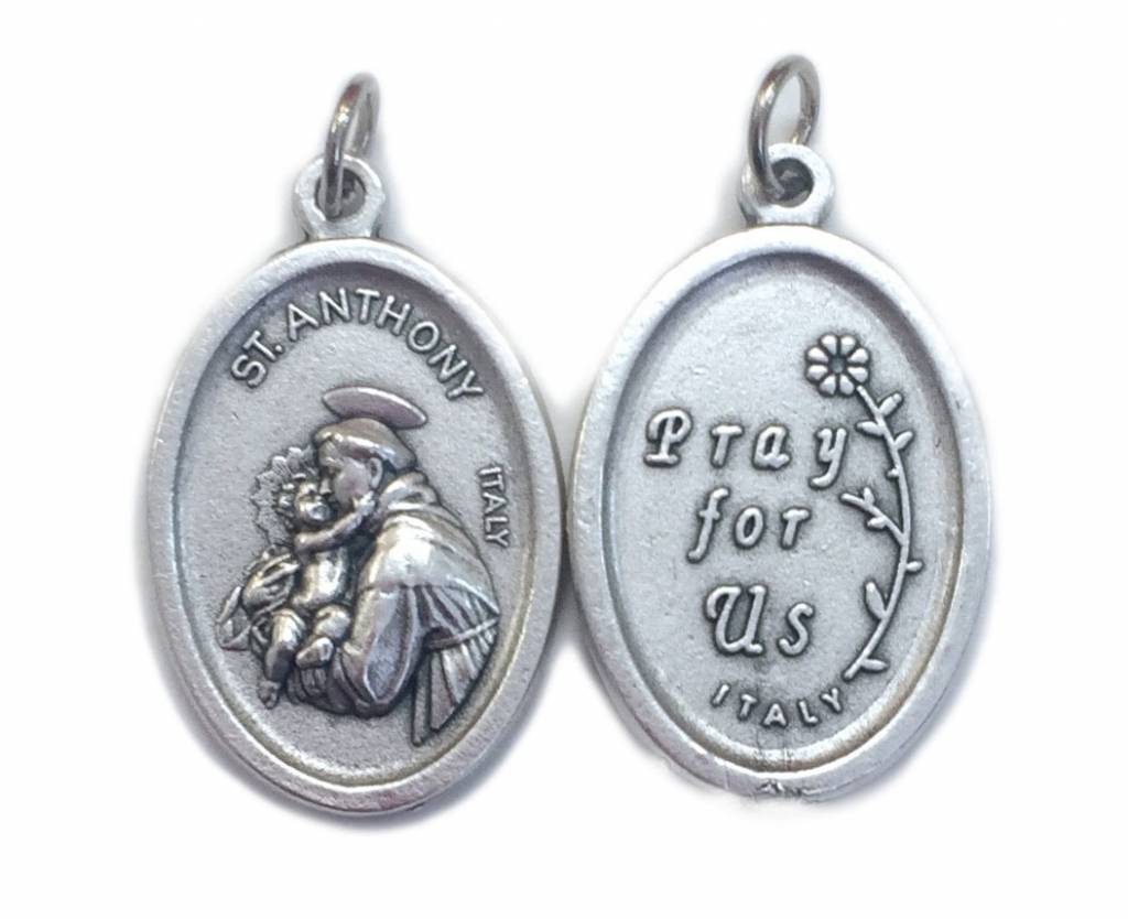 St. Anthony Oxidized Medal