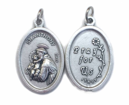 St. Anthony Oxidized Medal