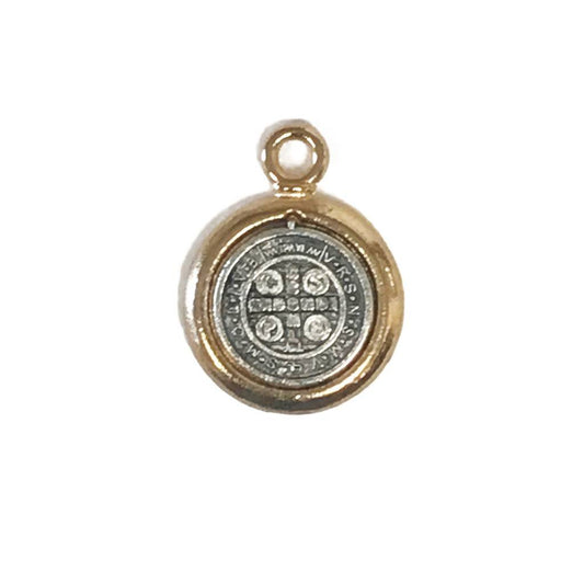 Two-Tone St. Benedict Medal Charm
