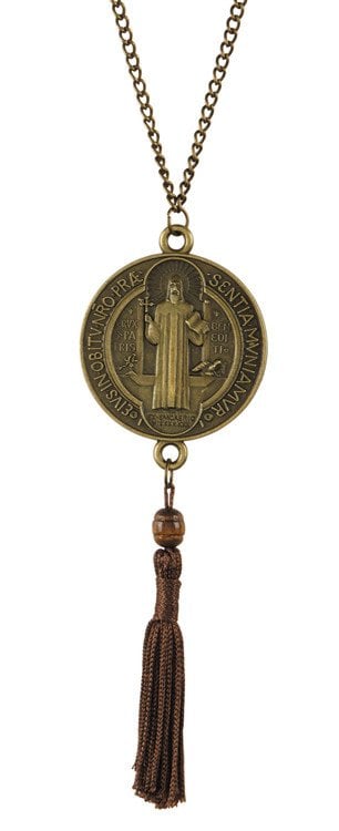 St Benedict Pendant w/Tassel