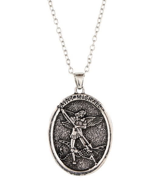 St Michael Metal Pendant w/chain