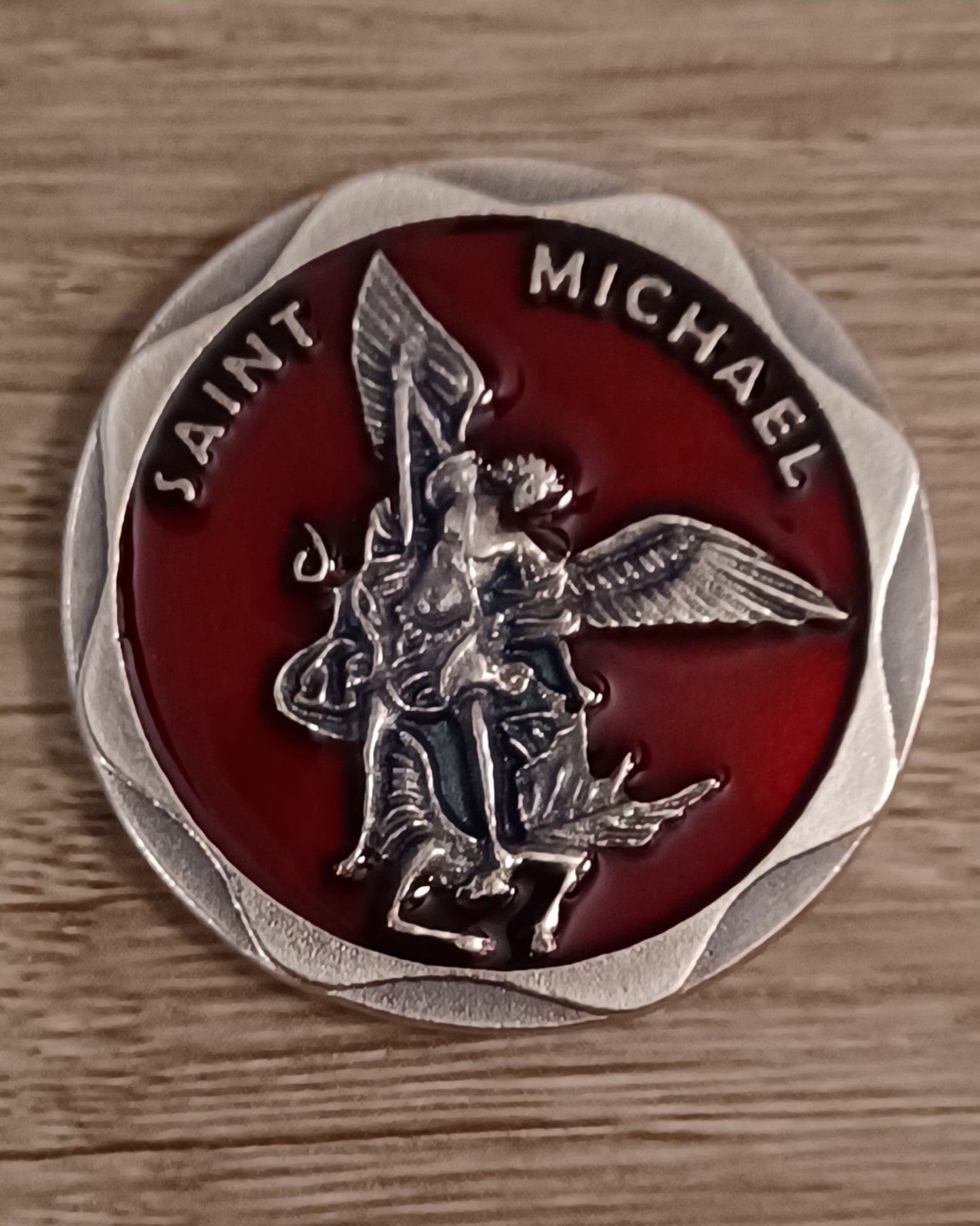 St Michael Red Pocket Token