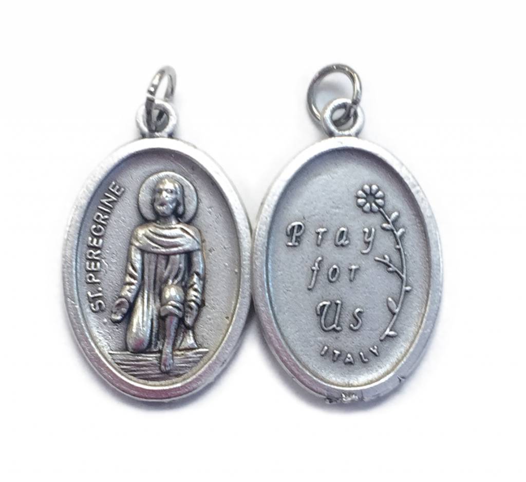 St. Peregrine Oxidized Medal