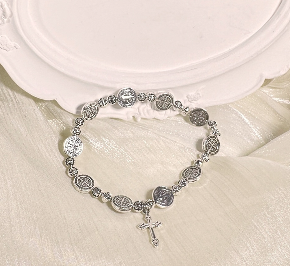 St Benedict Stretch Rosary Bracelet