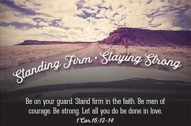 Standing Firm-Staying Strong Prayer Card