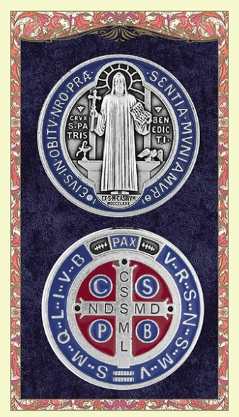 Significado De La Medalla de San Benito Laminated Card