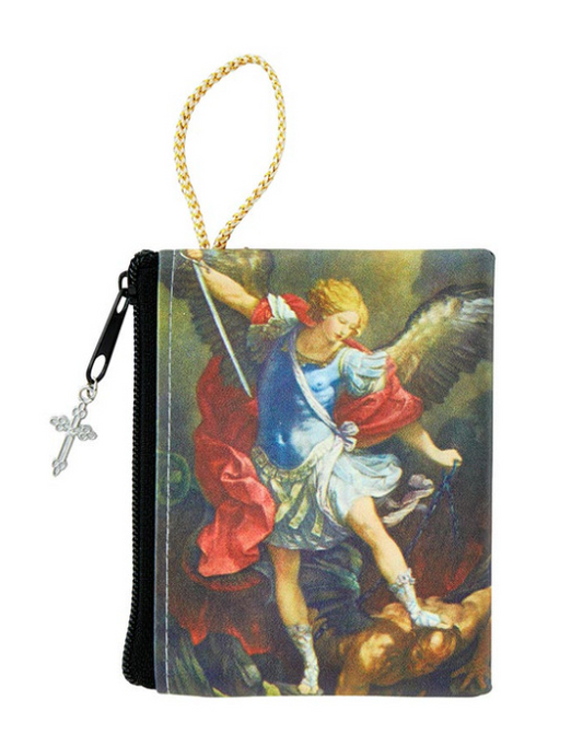 St Michael Zippered Rosary Bag