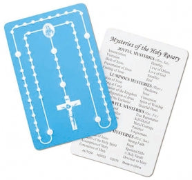 Embossed Rosary Card
