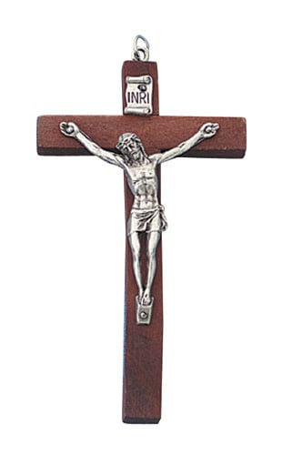 Devotional Wood Crucifix 4"
